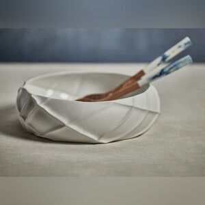 Zodax Large Belize Ridged‎ Serving Bowl and/or Decorative Bowl.